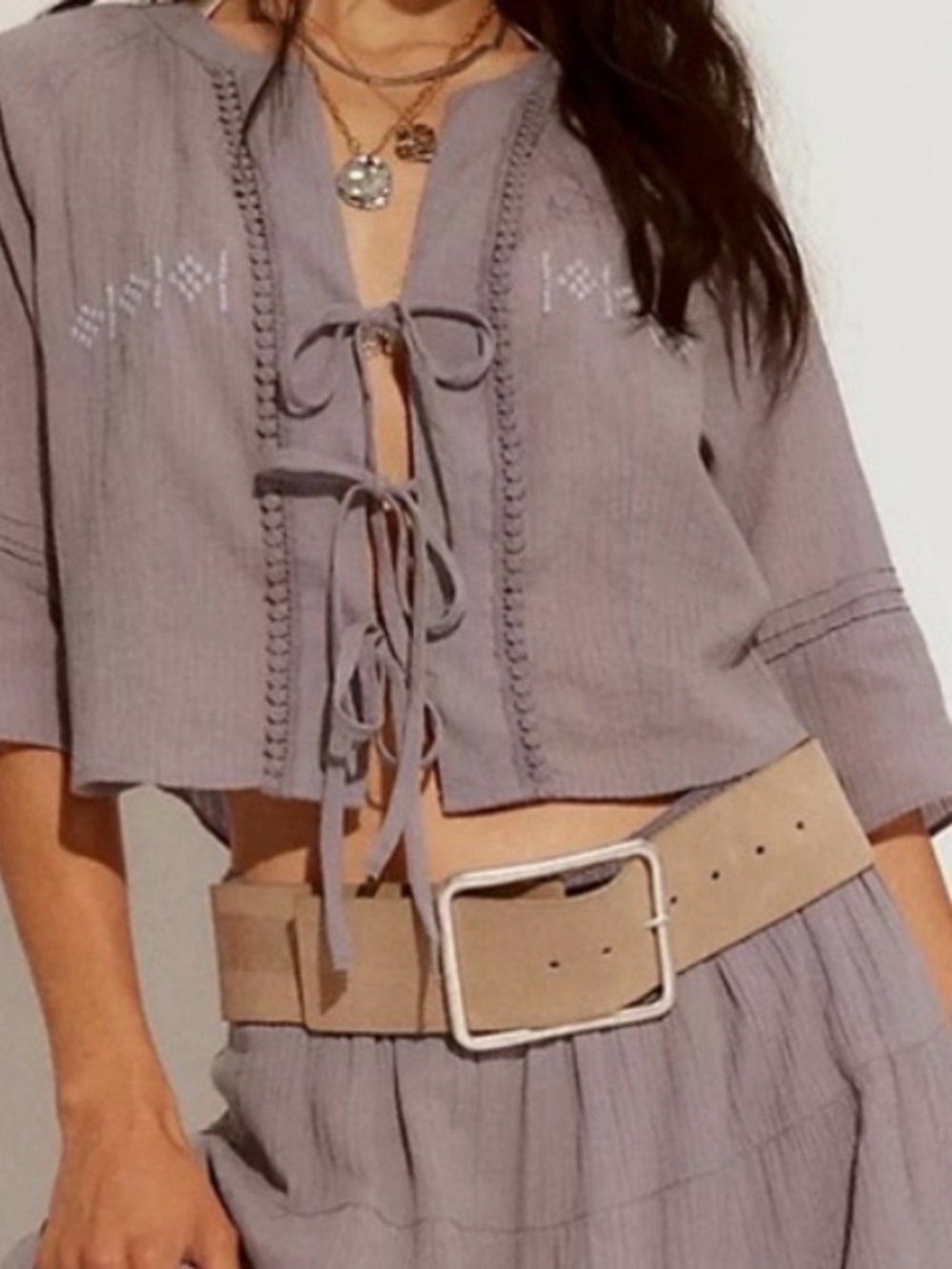 Free People:Bright Side TopPurple Ash|NWT